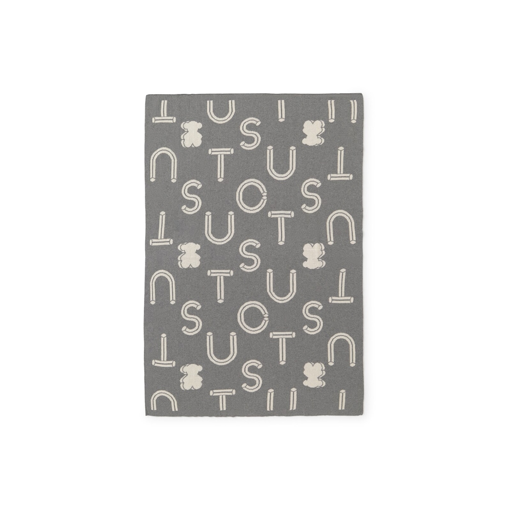 Manta de beb&eacute; reversible Nilo gris