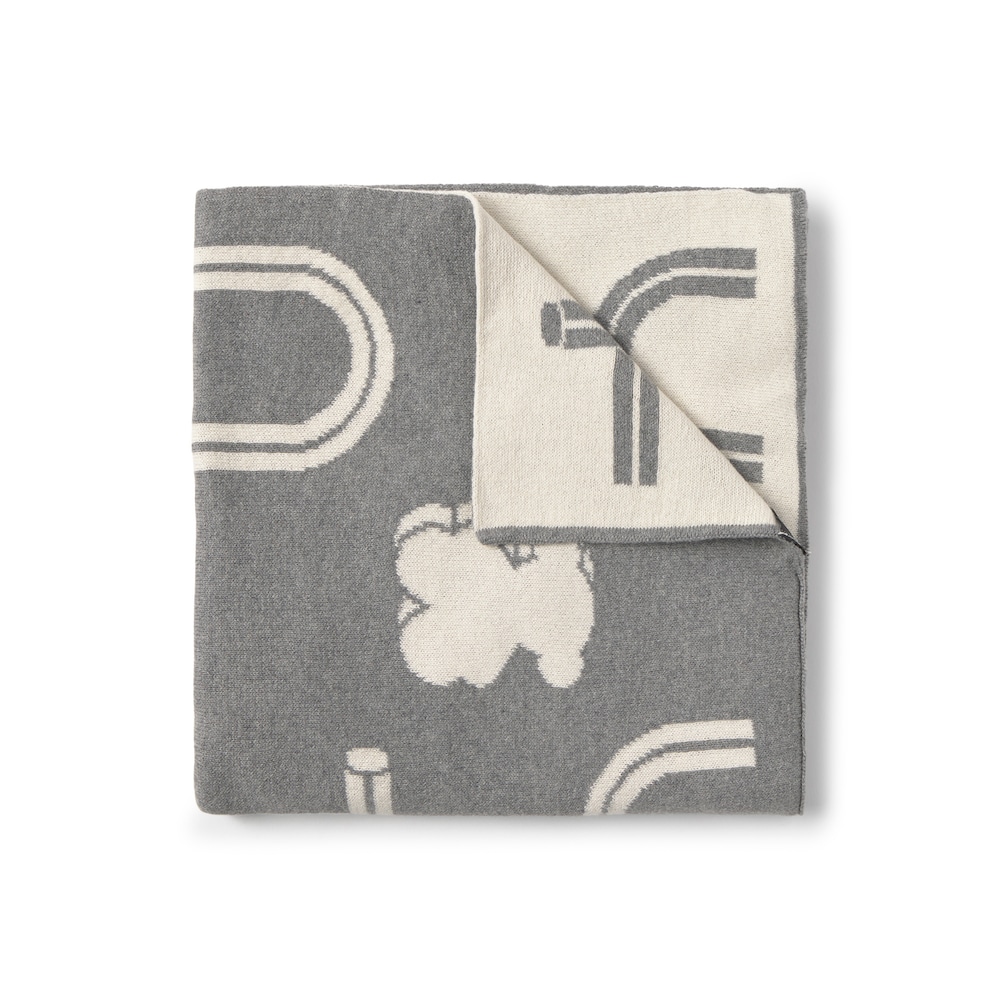 Manta de beb&eacute; reversible Nilo gris