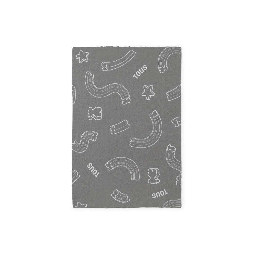 Reversible baby blanket in Nilo grey