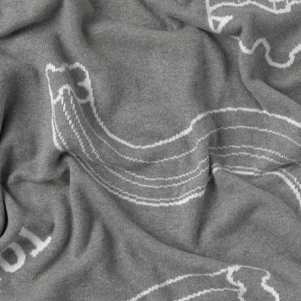 Reversible baby blanket in Nilo grey