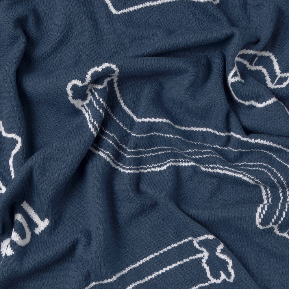 Manta de beb&eacute; revers&iacute;vel Nilo azul marinho