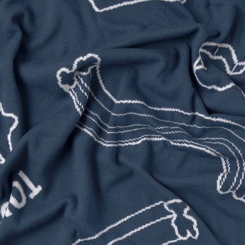 Manta de bebé reversible Nilo marino