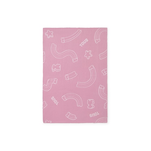 Manta de bebé reversible Nilo rosa