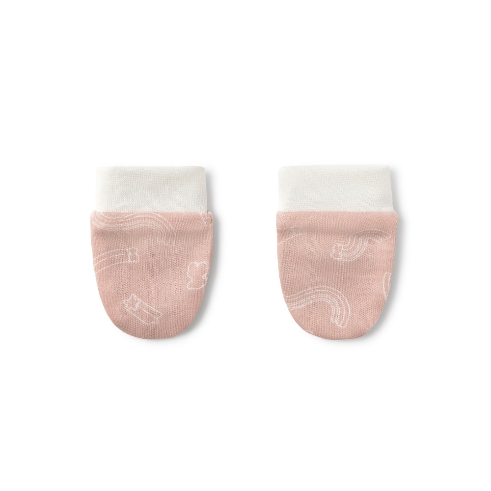 Conjunto de beb&eacute; gorro y manoplas Arc rosa