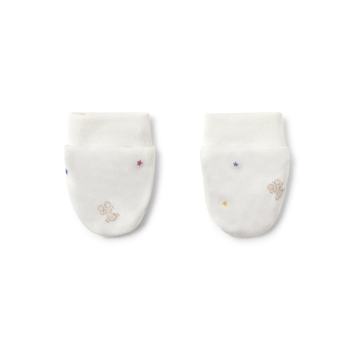 Conjunto de bebé de gorro e luvas Cosmic cor crua