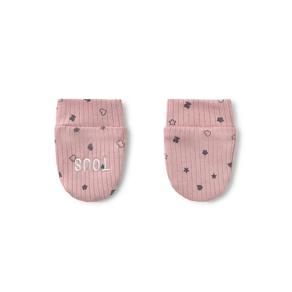 Conjunto de beb&eacute; de gorro e luvas Mini cor-de-rosa