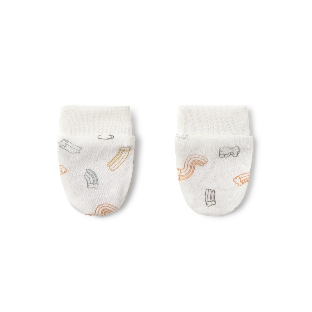 Baby hat and mittens set in Arc unique