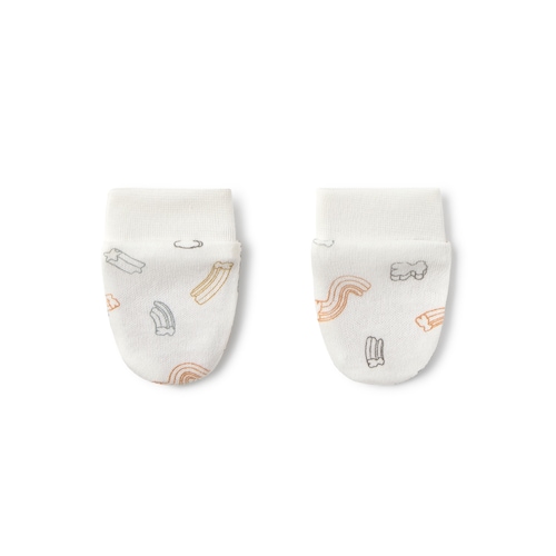 Conjunto de bebé de gorro e luvas Arc cor única