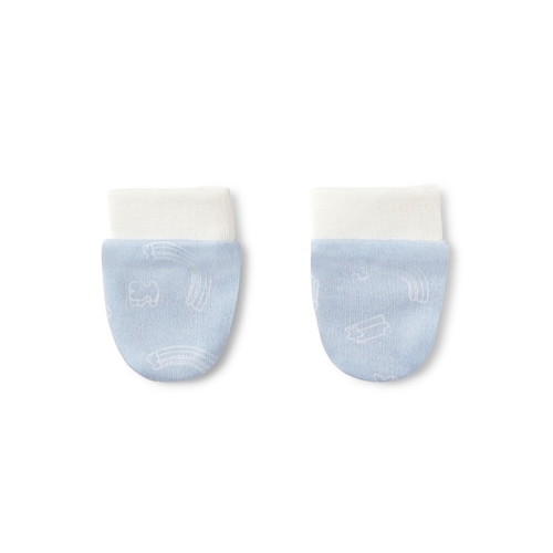 Conjunto de bebé gorro y manoplas Arc celeste