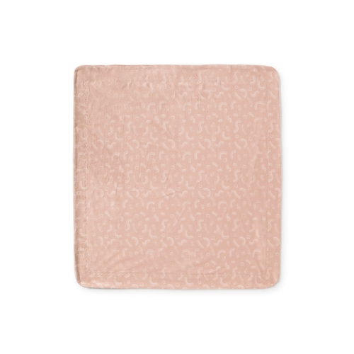 Short-pile faux-fur baby blanket in Arc pink