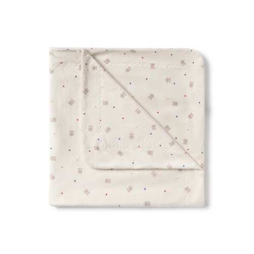 Fleece baby blanket in Cosmic ecru