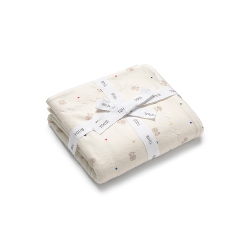 Fleece baby blanket in Cosmic ecru
