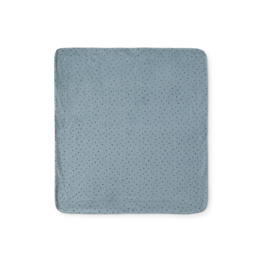Short-pile faux fur baby blanket in Mini sky blue