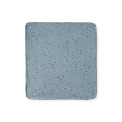 Short-pile faux fur baby blanket in Mini sky blue