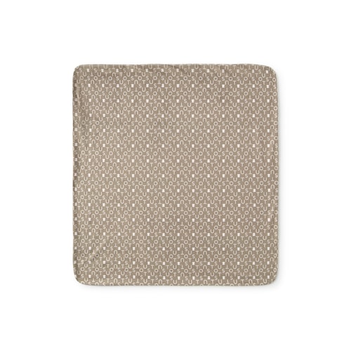 Short-pile fleece baby blanket in Soft beige