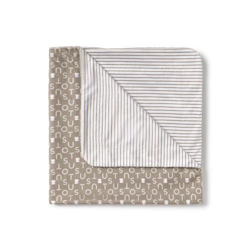 Short-pile fleece baby blanket in Soft beige