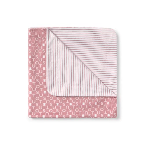 Short-pile fleece baby blanket in Soft pink