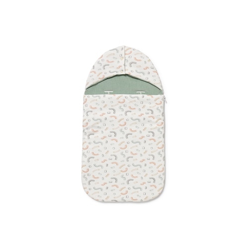 Universal-fit baby footmuff in Arc unique