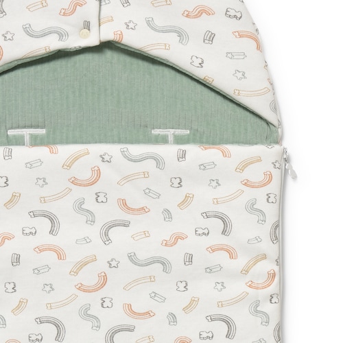 Universal-fit baby footmuff in Arc unique