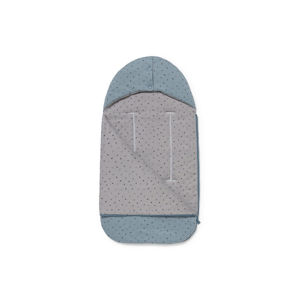 Universal-fit baby footmuff in Mini sky blue