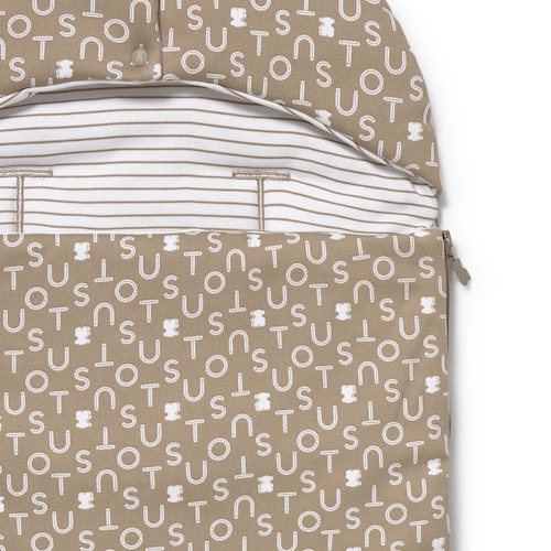 Universal-fit baby footmuff in Soft beige