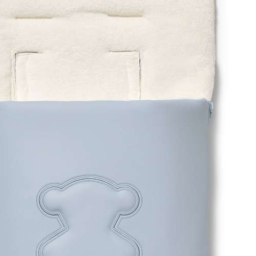 Footmuff for pushchair in Tec Teddy sky blue