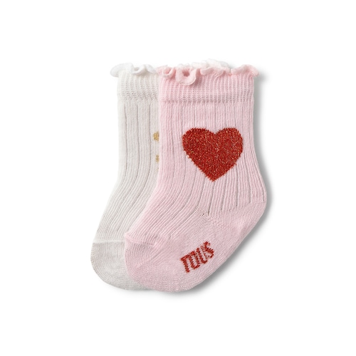 Pack de 2 pares de calcetines de bebé SSocks rosa