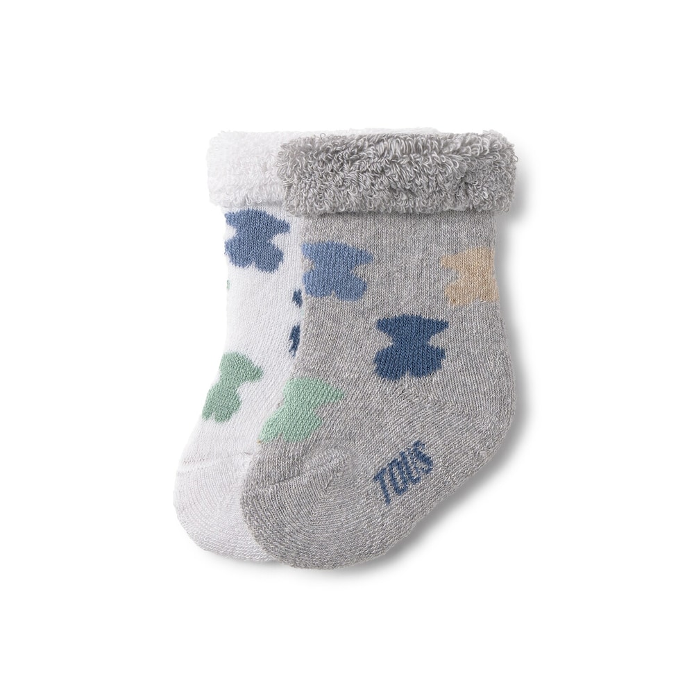 Pack 2 pares de calcetines beb&eacute; SSocks gris