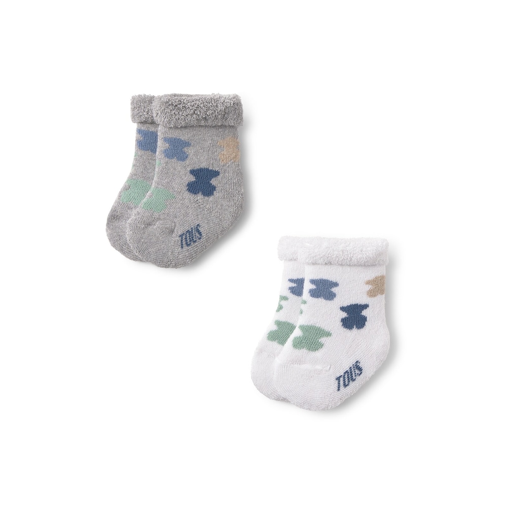 Pack 2 pares de calcetines beb&eacute; SSocks gris