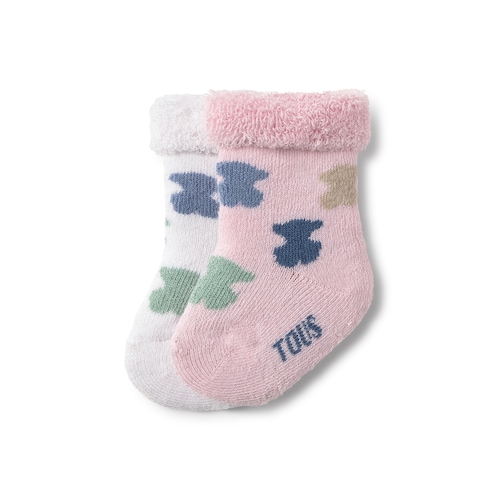 Pack 2 pares de calcetines bebé SSocks rosa