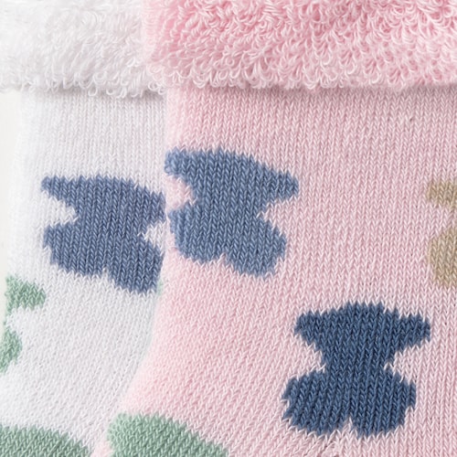 Pack 2 pares de calcetines bebé SSocks rosa