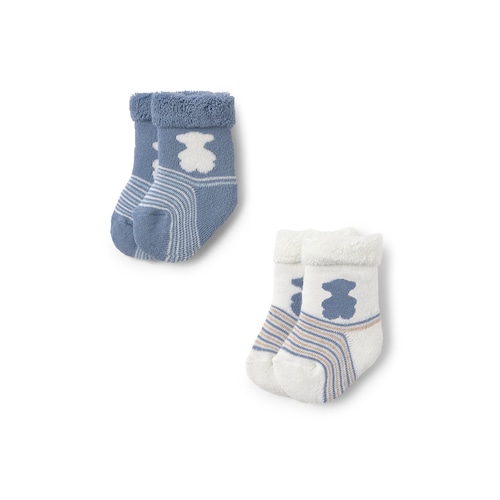 Pack 2 pares de calcetines bebé SSocks azul