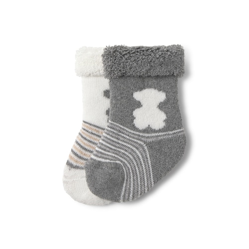 Pack of 2 pairs of baby socks in SSocks grey