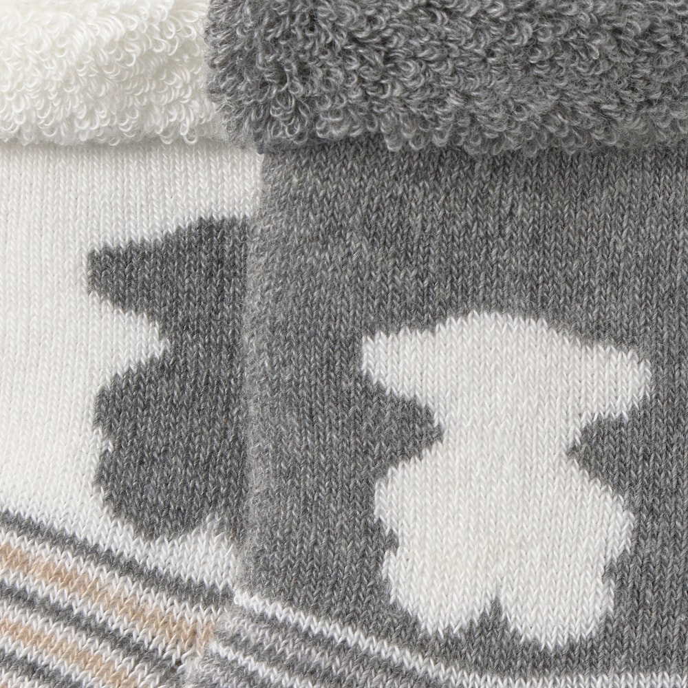 Pack of 2 pairs of baby socks in SSocks grey