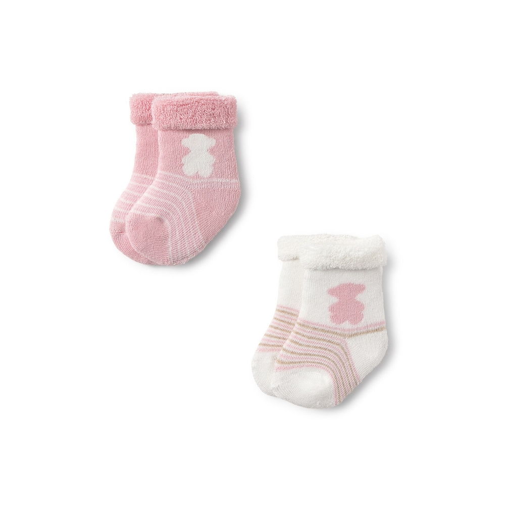 Pack of 2 pairs of baby socks in SSocks pink