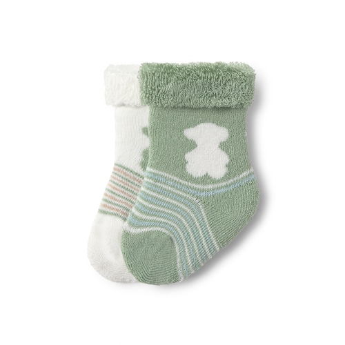 Pack 2 pares de calcetines bebé SSocks verde