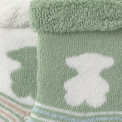 Pack 2 pares de calcetines bebé SSocks verde
