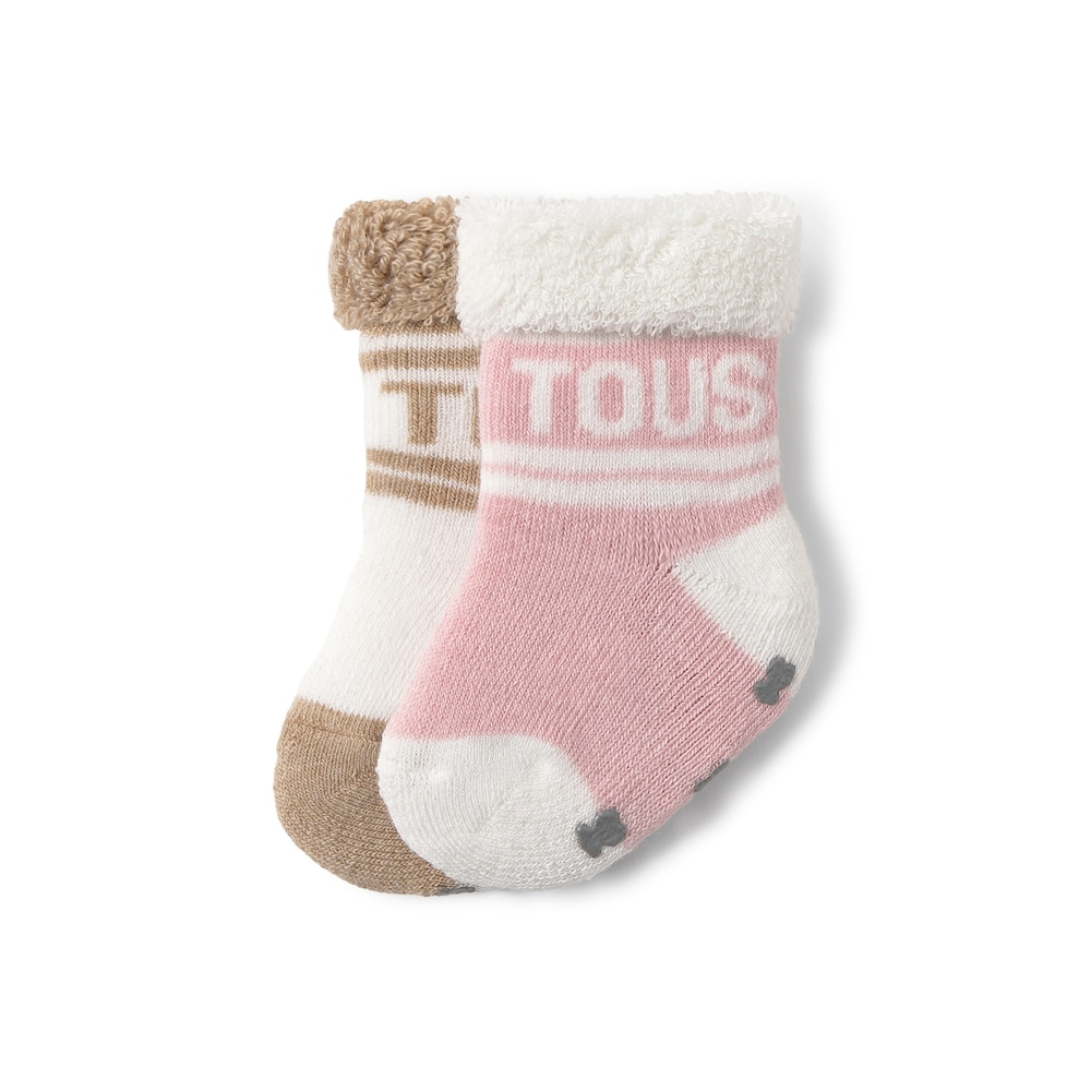 Pack of 2 pairs of baby socks in SSocks pink