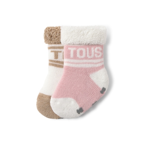 Pack of 2 pairs of baby socks in SSocks pink