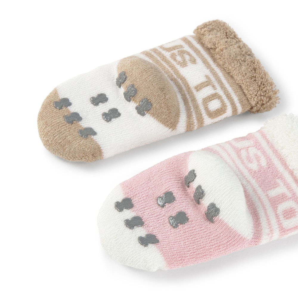 Pack of 2 pairs of baby socks in SSocks pink