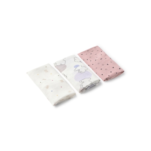 Muselina pack de 3 MMuse rosa
