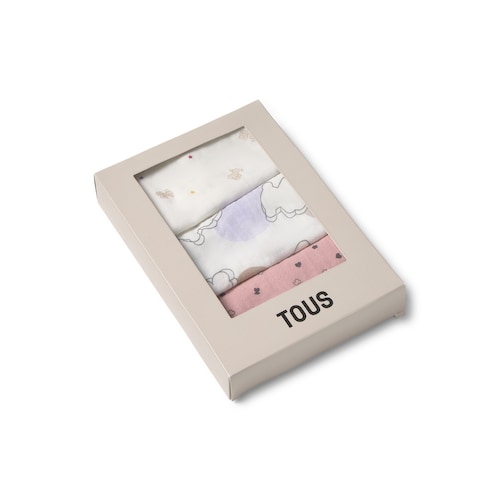 Muselina pack de 3 MMuse rosa