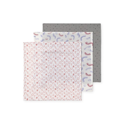 Muselina pack de 3 MMuse rosa