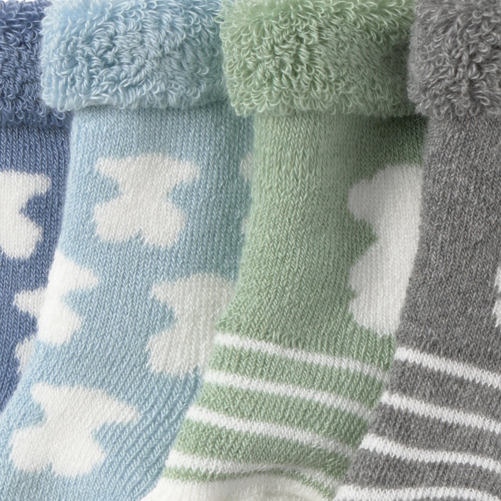 Pack of 4 pairs of baby socks in SSocks blue