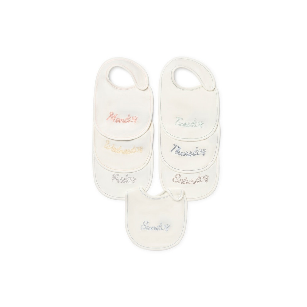 Pack of baby bibs in DailyK ecru