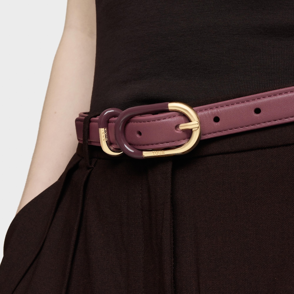 Cintur&oacute;n burdeos M/L TOUS Fold