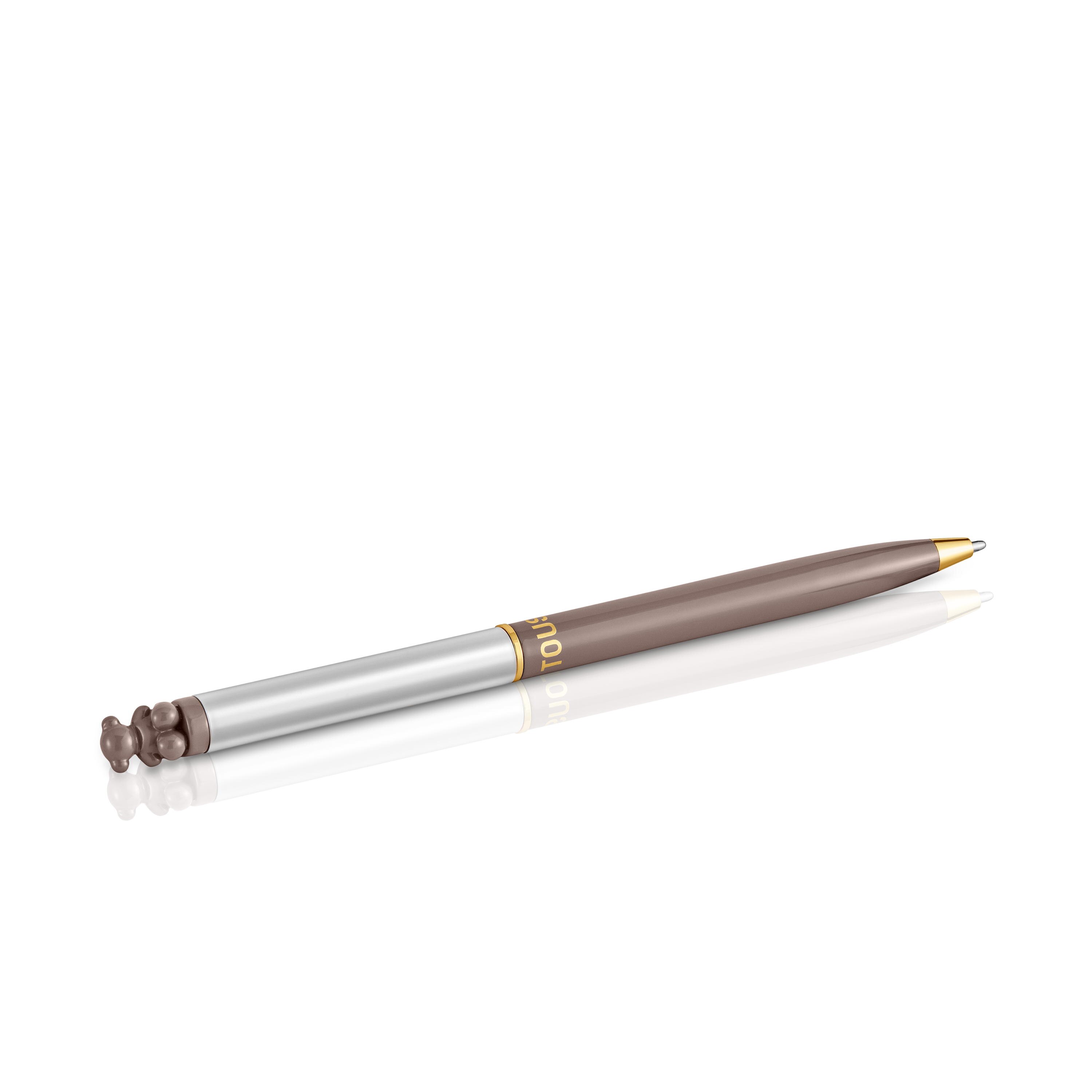 Taupe-colored chrome Pen with bear TOUS Bold Bear | TOUS