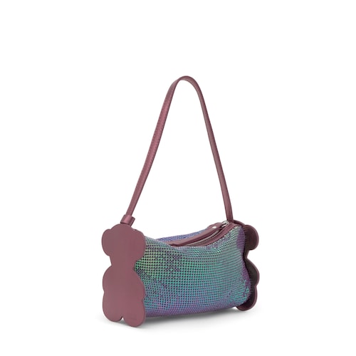 Bolso de hombro burdeos TOUS Salsi