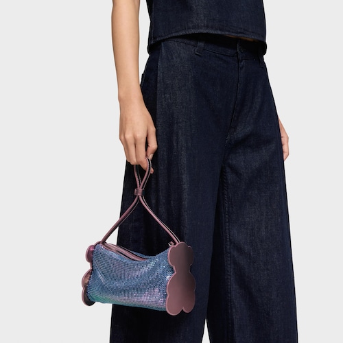 Bolso de hombro burdeos TOUS Salsi