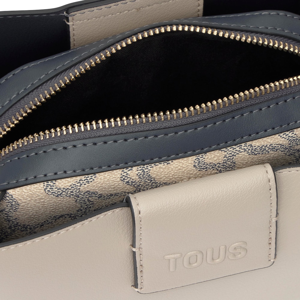 Small taupe-colored City bag TOUS Kaos Icon